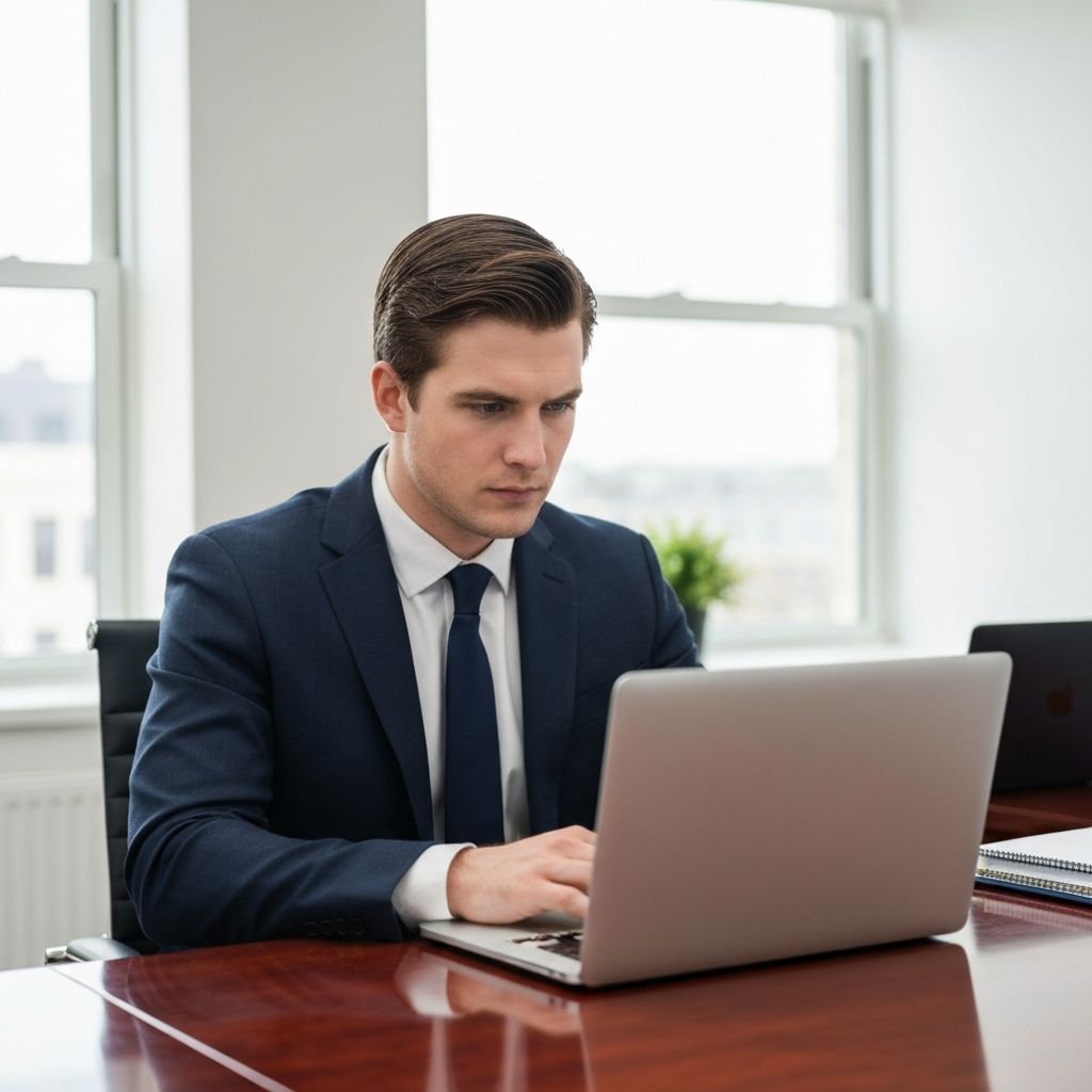 Profesional de finanzas trabajando en análisis de tesorería con herramientas digitales